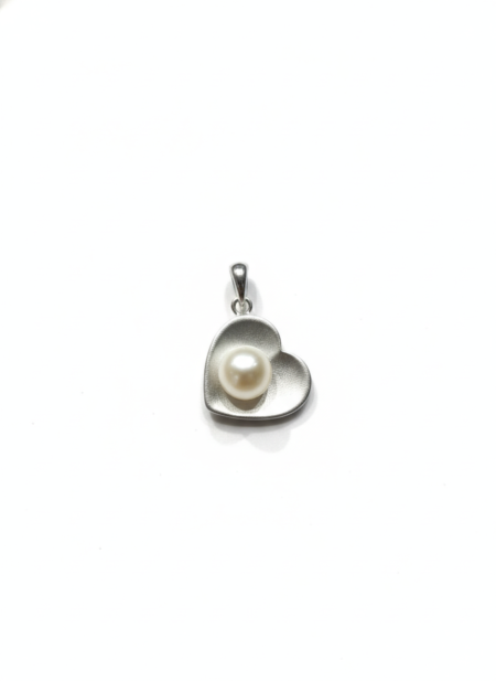 The Pearl Embrace Heart Pendant