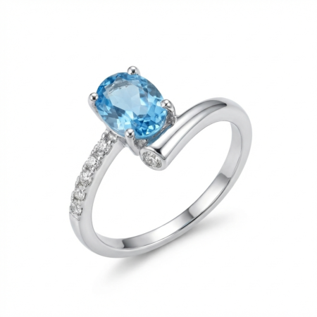 The Alencia Sky Blue Embrace Ring